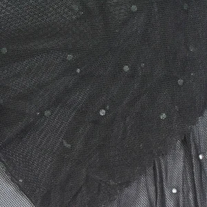 Polyester Mesh knit fabric with Hotfix Rhinestone finish